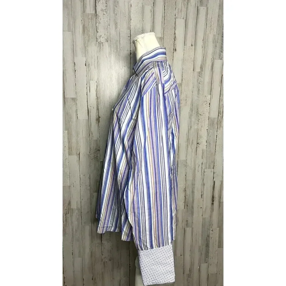 Banana Republic Men's‎ Size Large 16-16.5 Multicolored Striped Button-Down Shirt